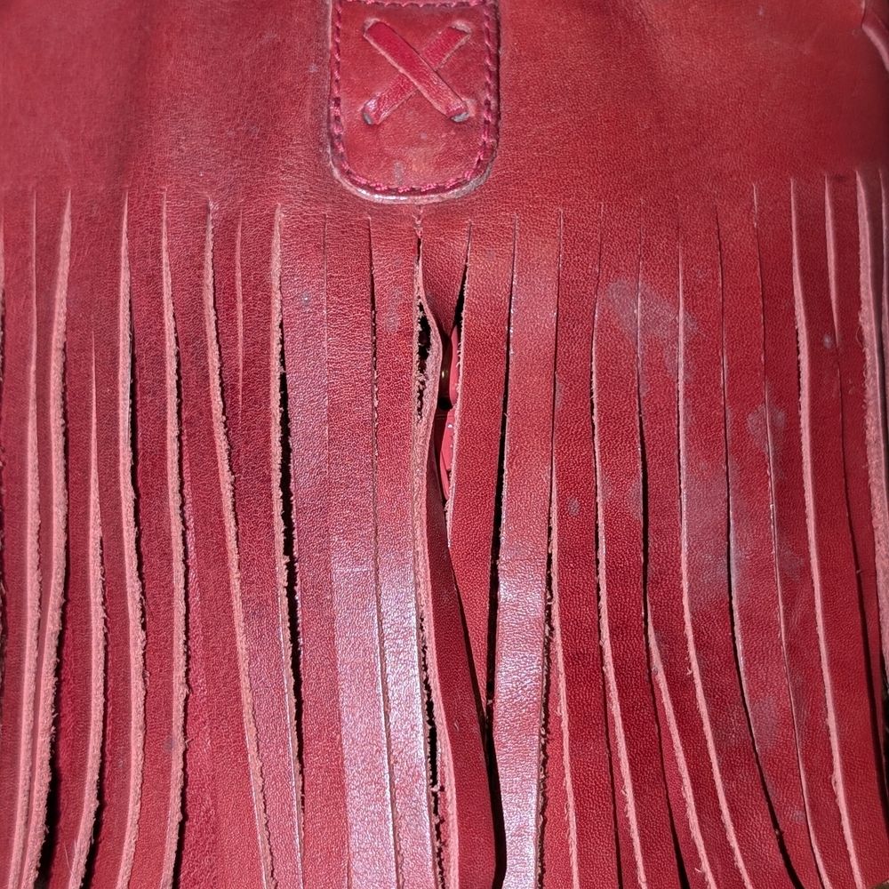 Red Fringe Western Boots - Picture 3 of 11